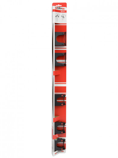 Toolflex Wandschiene 90cm mit Halterset für Gerätestiele wie Spaten,Schaufel und Besen