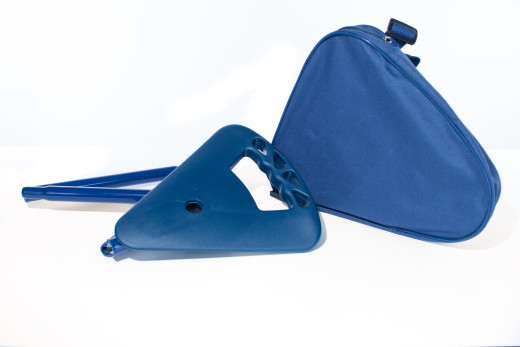 Flipstick Sitzstock extra kurz faltbar mit Tasche blau