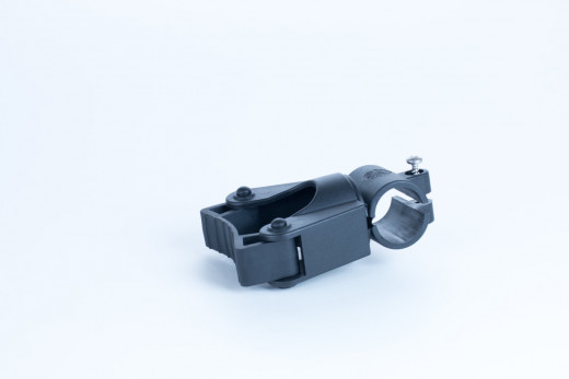 Gehstockhalter für Rollator und Rollstuhl Befestigung an 19mm Rohren, für Gehstöcke mit D= 15-20 mm