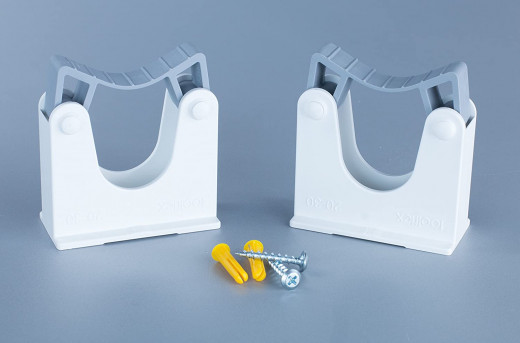 Werkzeughalterung Doppelpack Wandhalter weiß 20-30mm