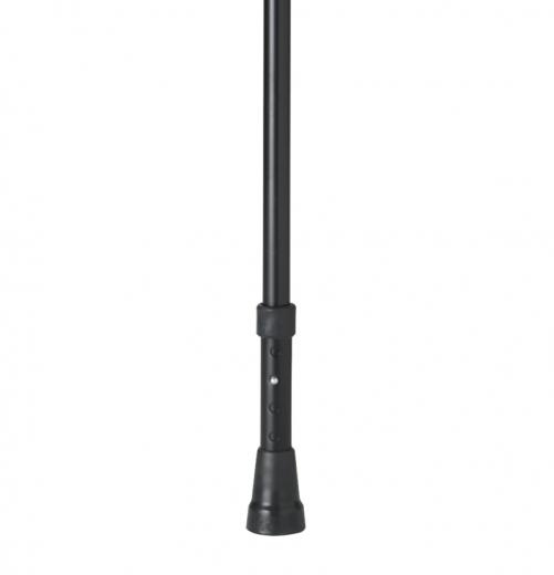 Wanderstock mit Sitz schwarz höhenverstellbar mit Antirutschfuß 22-24mm
