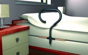 Bettgriff für Krankenbett mit Holzbasis BedCane