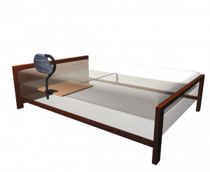 Bettgriff für Krankenbett mit Holzbasis BedCane