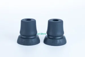 2er Set Krückenkapsel Gehhilfenfuß passend für Rohre mit D=16-17,5mm